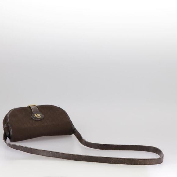 DIOR Trotter Canvas Shoulder Bag Brown Gold - Picture 7 of 13